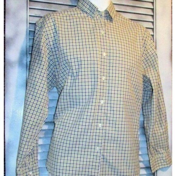 Brooks Brothers Sz 14 Blue and Green Plaid Button Down - Picture 9 of 11